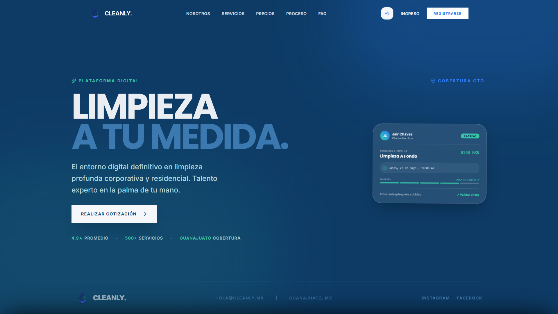Cotizador express y reserva digital para clientes